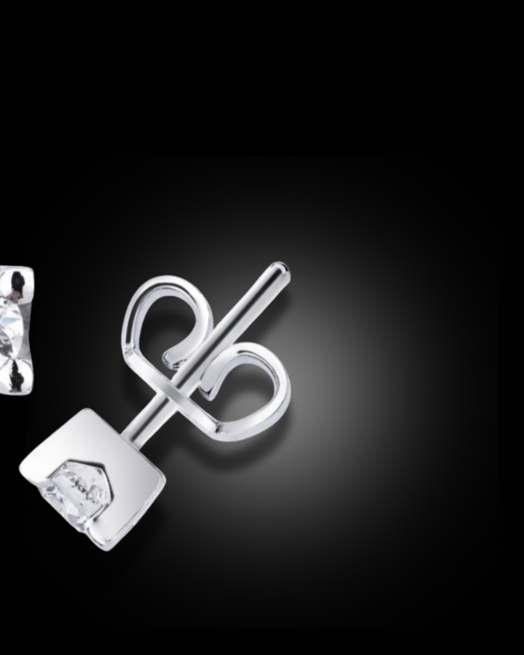 Orecchini a castoni con diamanti